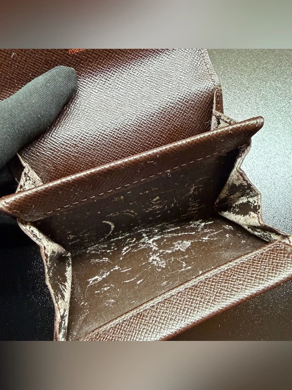 Louis Vuitton Damier Ebene Porte-Monnaie Plat Coin Purse